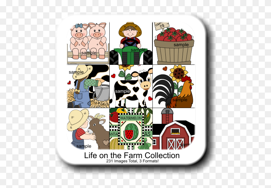 Life On The Farm Collection 231 Images Total, 3 Formats - Farm Clip Art - Png Download