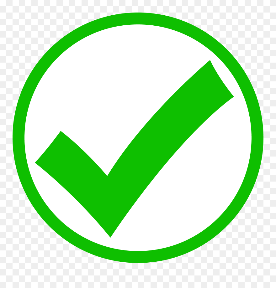 Check Mark Symbol 2png - Green Circle Check Mark .png Clipart