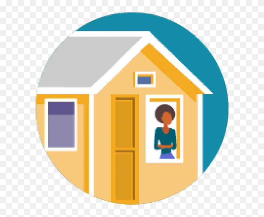 Icon Of A Woman Inside - Put Distance Between Yourself And Others Clipart