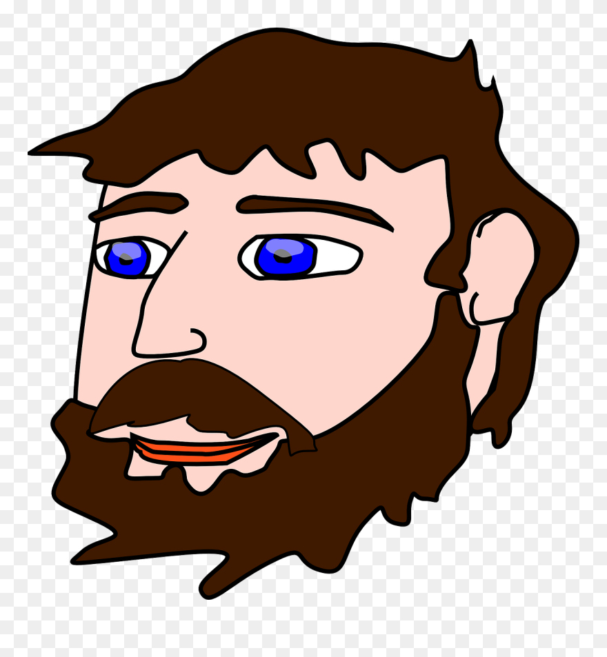 Man With Beard Clipart - Png Download
