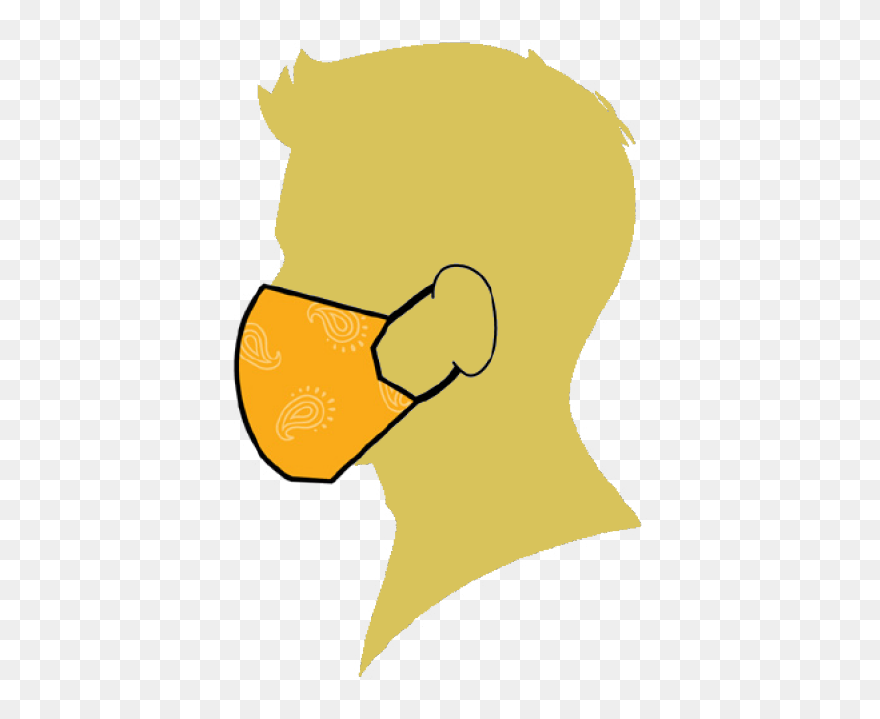 Masque Avec Elastique Derriere La Tete Clipart