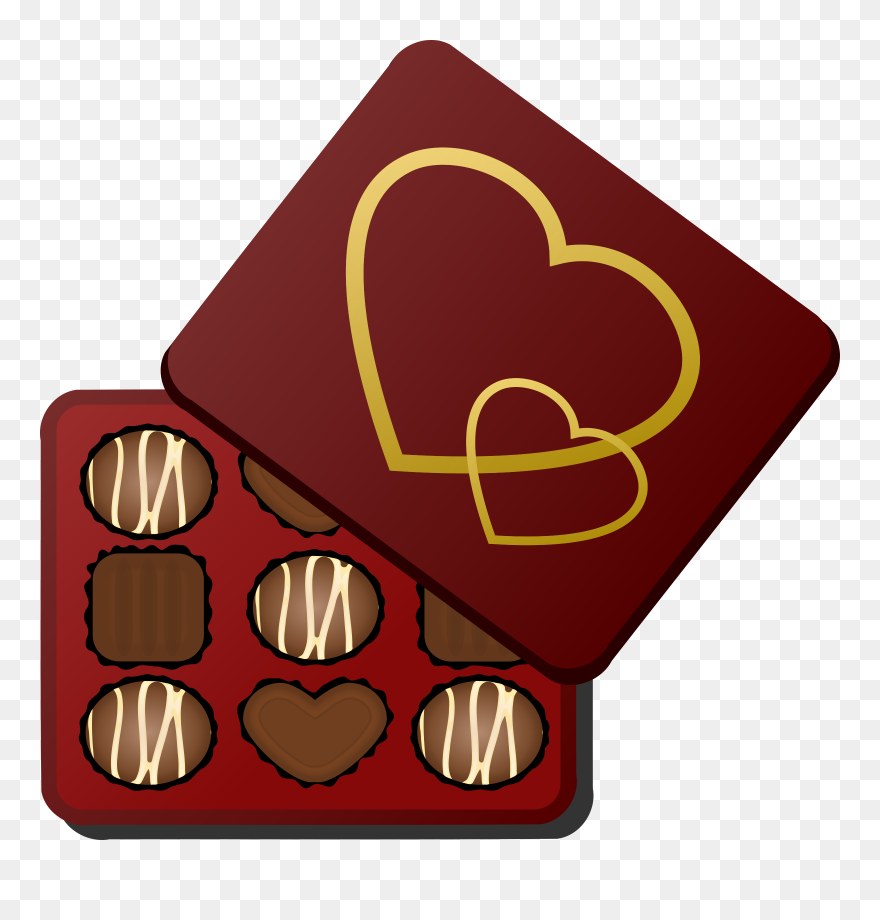 Heart Chocolate Clipart Picture Transparent Library - Box Of Chocolates Clipart - Png Download