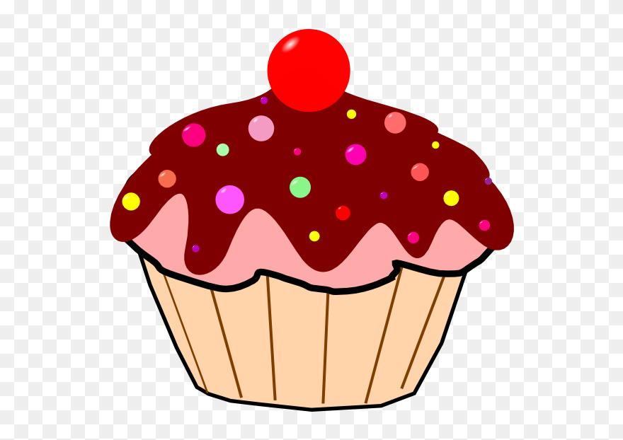 Chocolate Cupcakes Clipart Free Images - Clip Art Cup Cake - Png Download