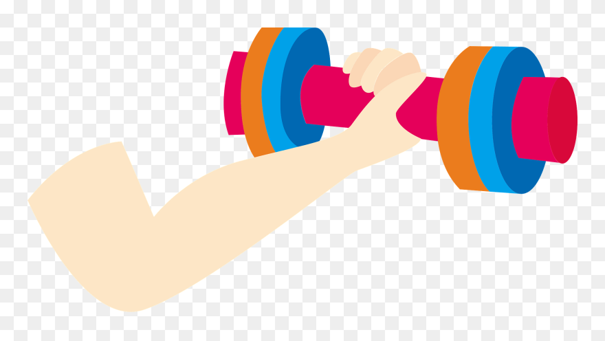 Dumbbell Arm Training Clipart - ダンベル イラスト - Png Download