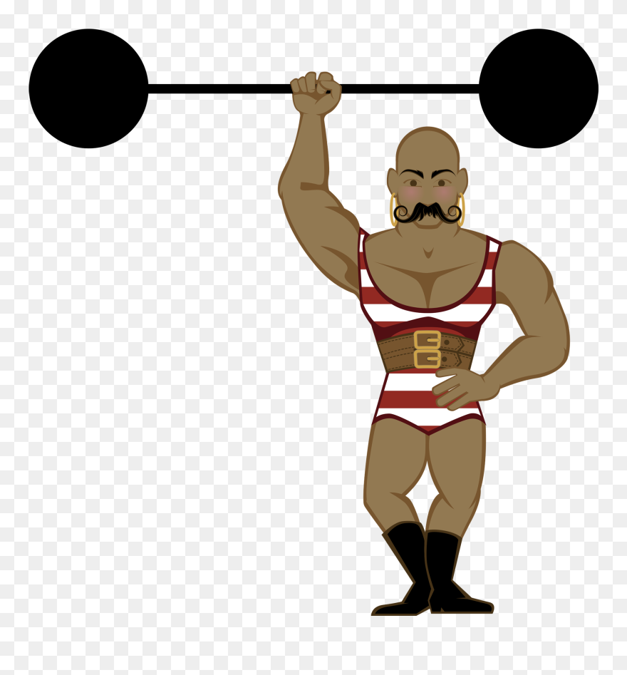 Circus Strong Man Clipart - Strong Man At The Circus - Png Download