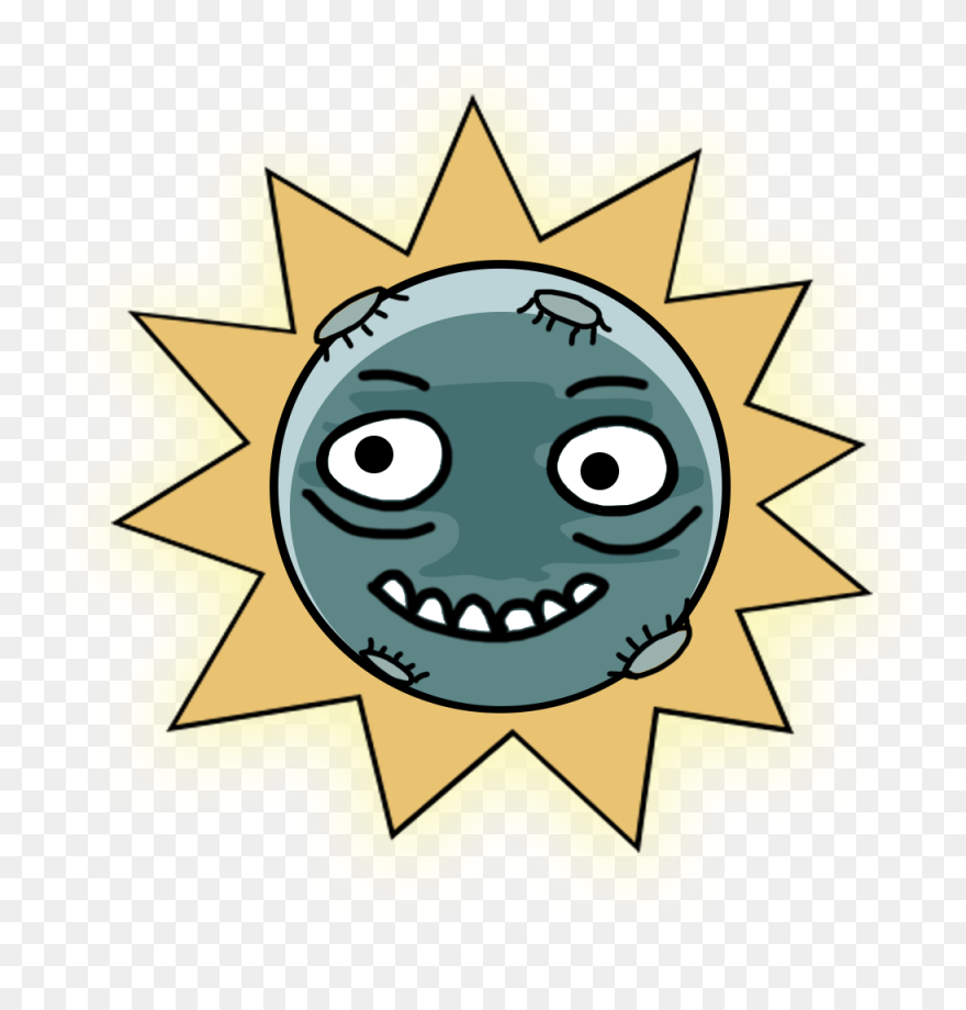 #ftestickers #sun #eclipse #solareclipse - Cartoon - Png Download