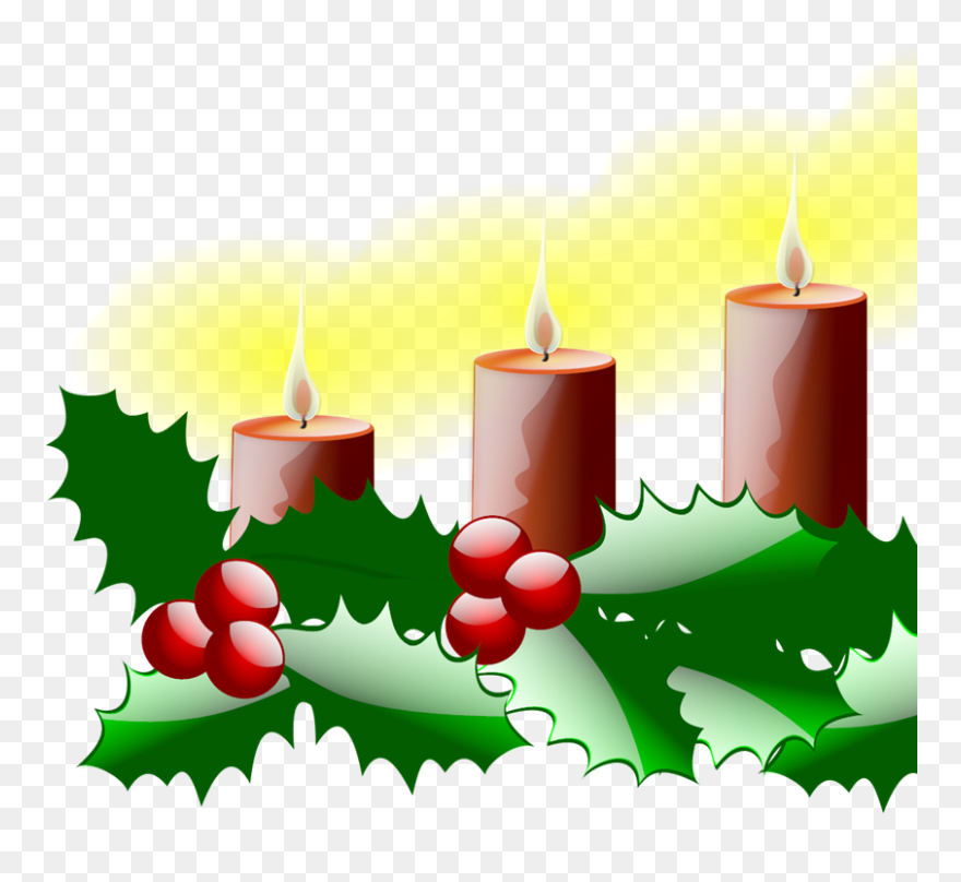 Advent Candles 2 Lit Clipart