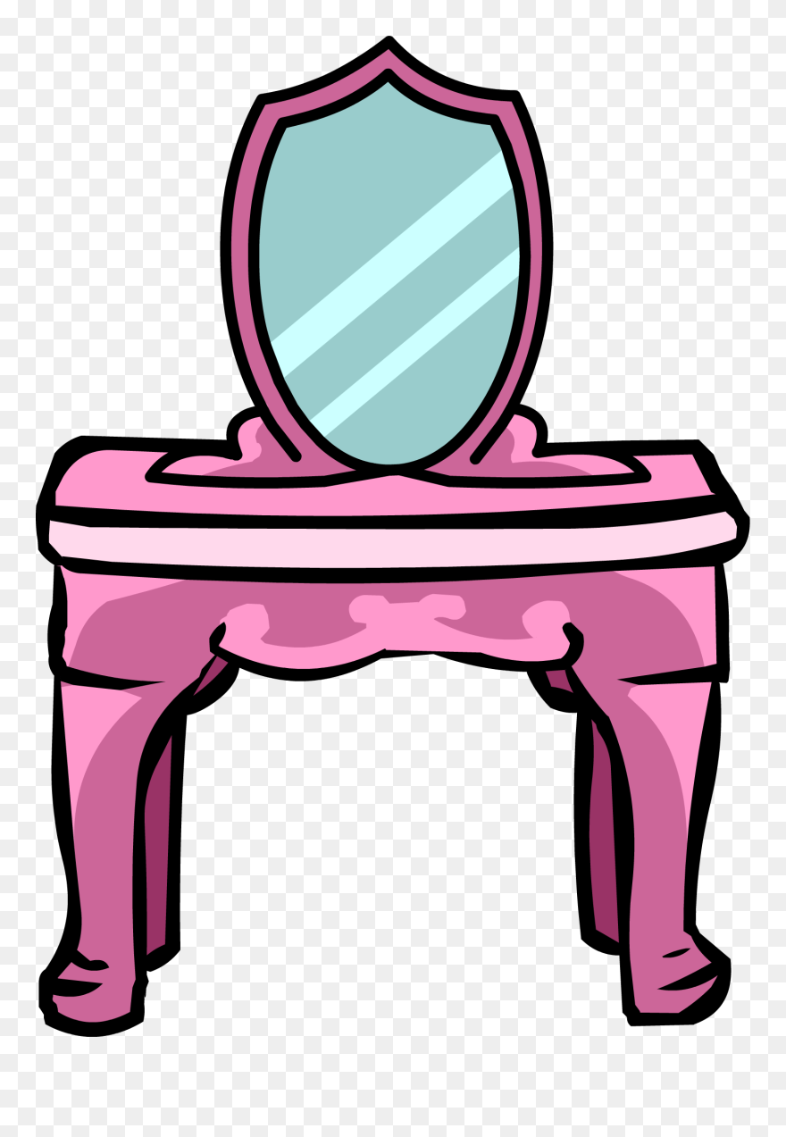 Dresser Clipart Mirror Clipart - Vanity Clipart Transparent - Png Download