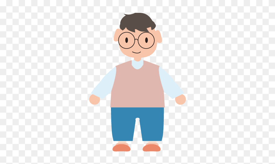Clip Art Dad With Glasses - Png Download