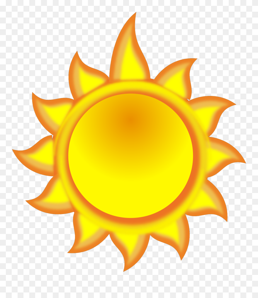 A Sun Cartoon With A Long Ray 2 Svg Clip Arts - Cartoon Drawing Of The Sun - Png Download