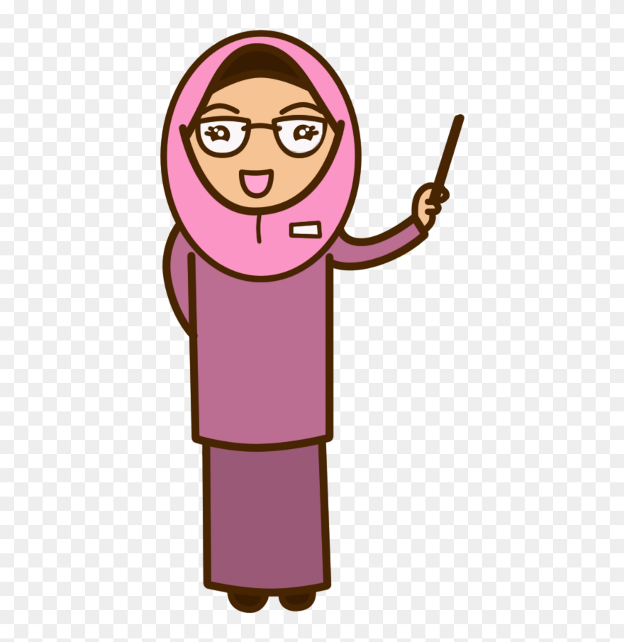 Muslim Teacher Cartoon Islam Clip Art - Cartoon Muslimah Teacher - Png Download