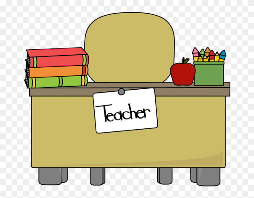 Classroom - Table - Clipart - Teacher Desk Clipart - Teachers Desk Clipart - Png Download