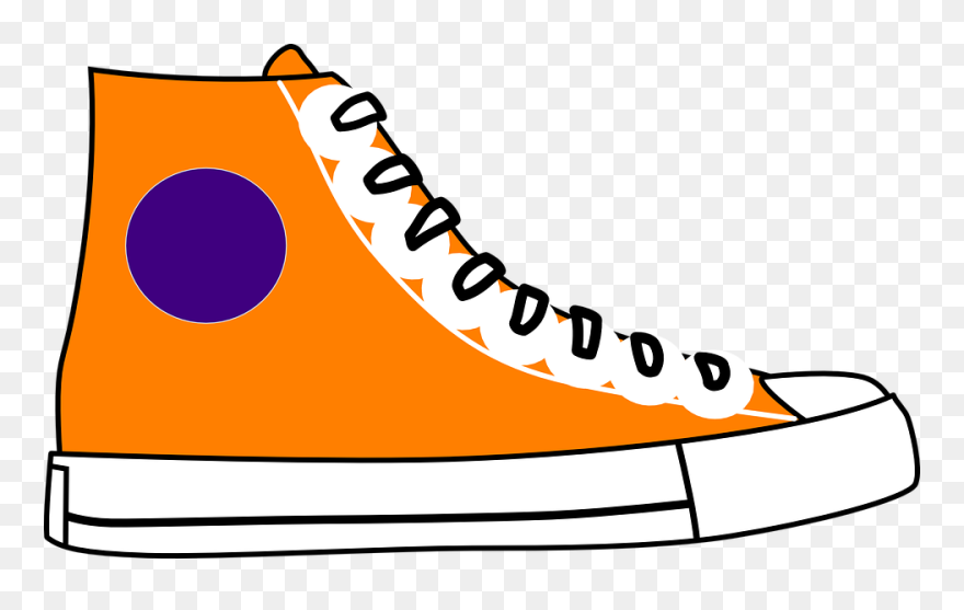 Cliparts For Free Download Converse Clipart And Use - Orange Shoe Clipart - Png Download