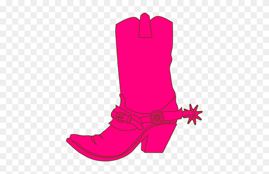 Cowgirl Hat And Boot Png Images - Clipart Cowboy Boot Silhouette Transparent Png