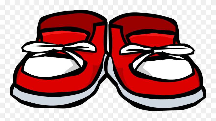 Sneakers Clipart Red Clothing - Club Penguin Shoes - Png Download