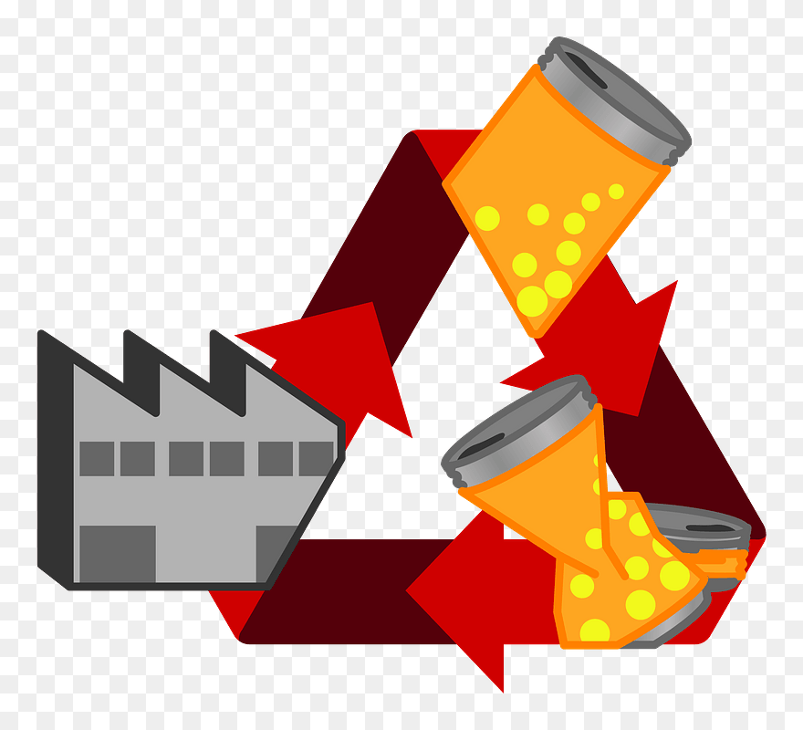 Recycle Aluminum Can Clipart - Recycling - Png Download