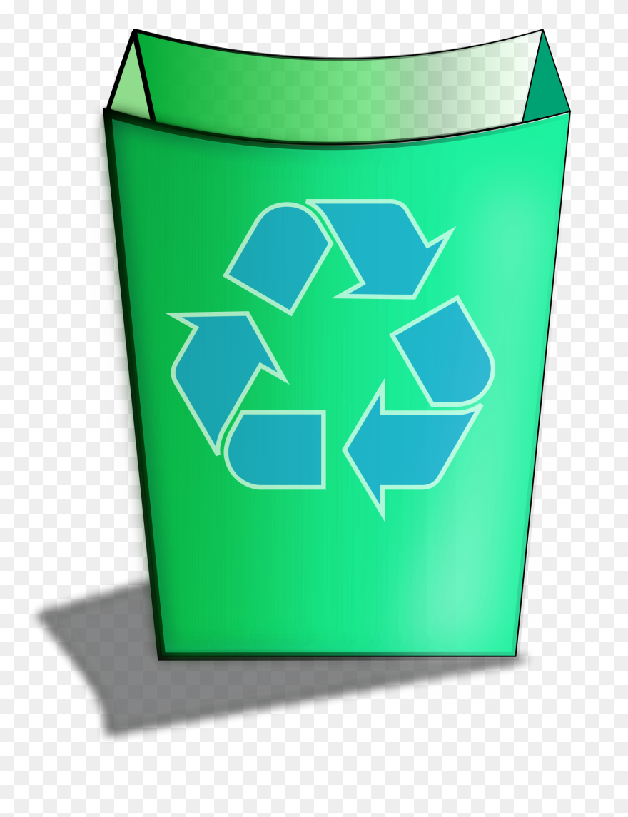 Green Recycle Bin Clip Arts - Recycling Bin Clip Art - Png Download