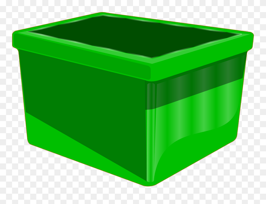 Transparent Plastic Bag Clipart - Clip Art Of Green Bin - Png Download