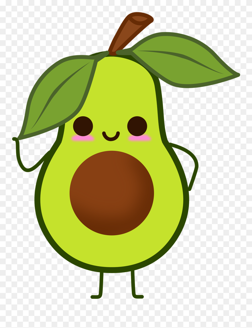 Avocado Clipart Transparent - Cute Pictures Of Avocados - Png Download