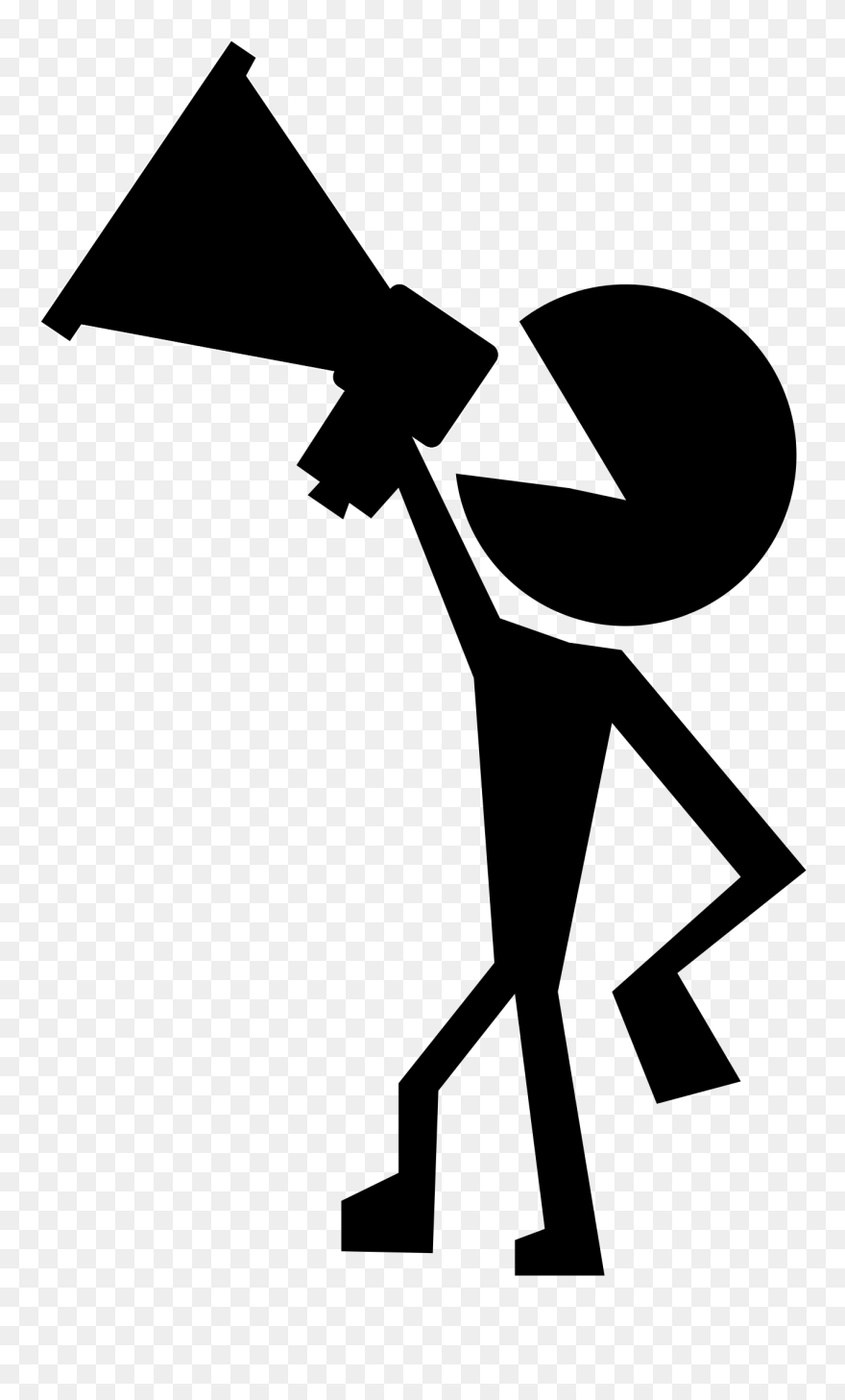 Clipart Woman Protest - Black And White Communication Clipart - Png Download