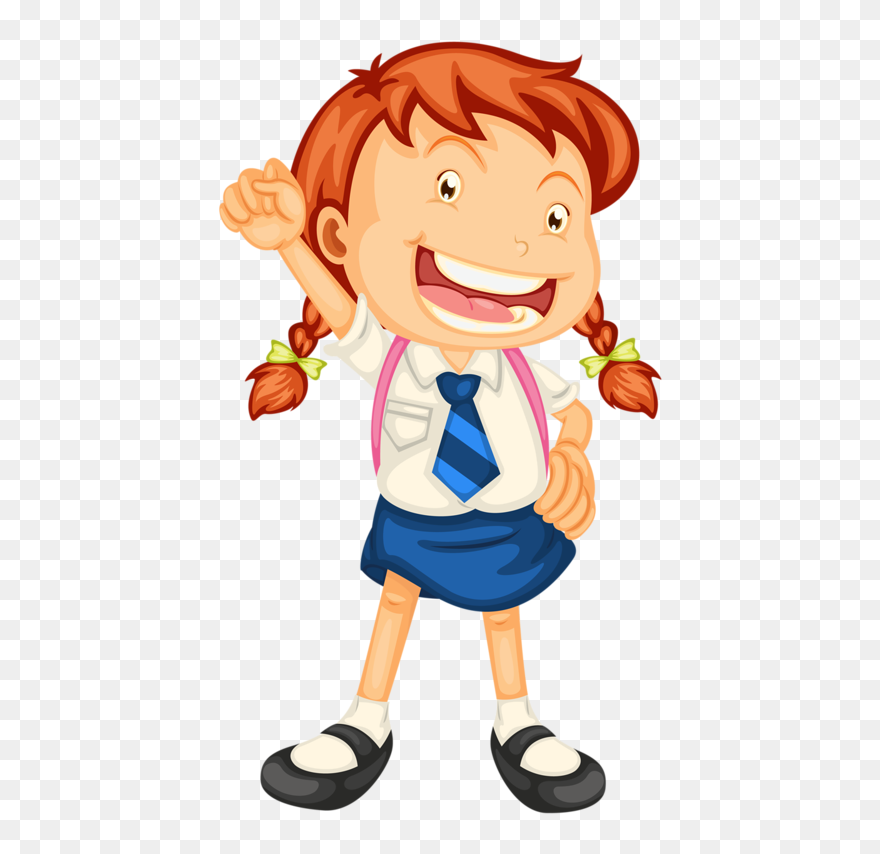 Girl Wearing Uniform Clipart - Png Download