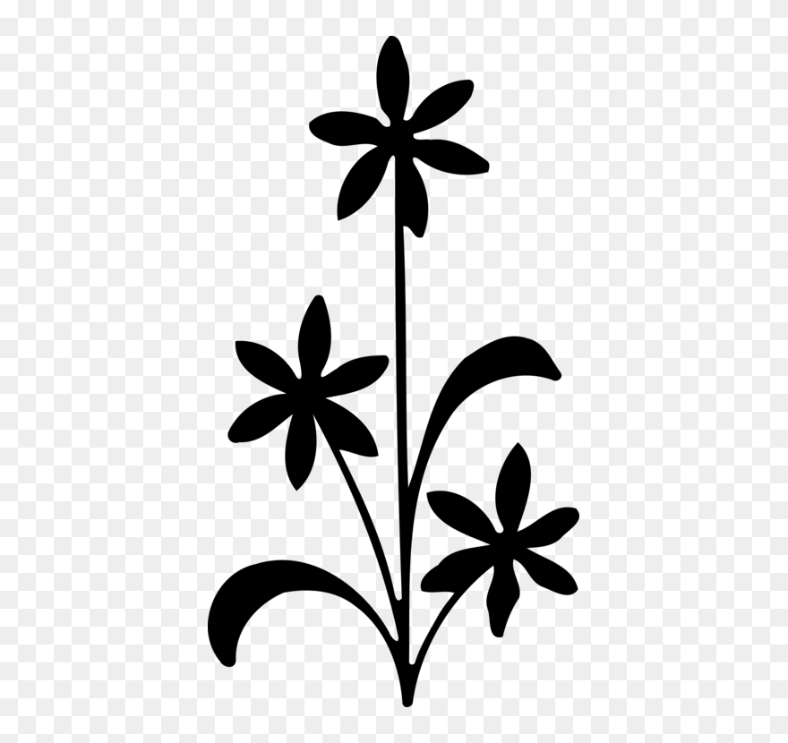 Irish Clipart Tulip - Flower With Stem Silhouette - Png Download