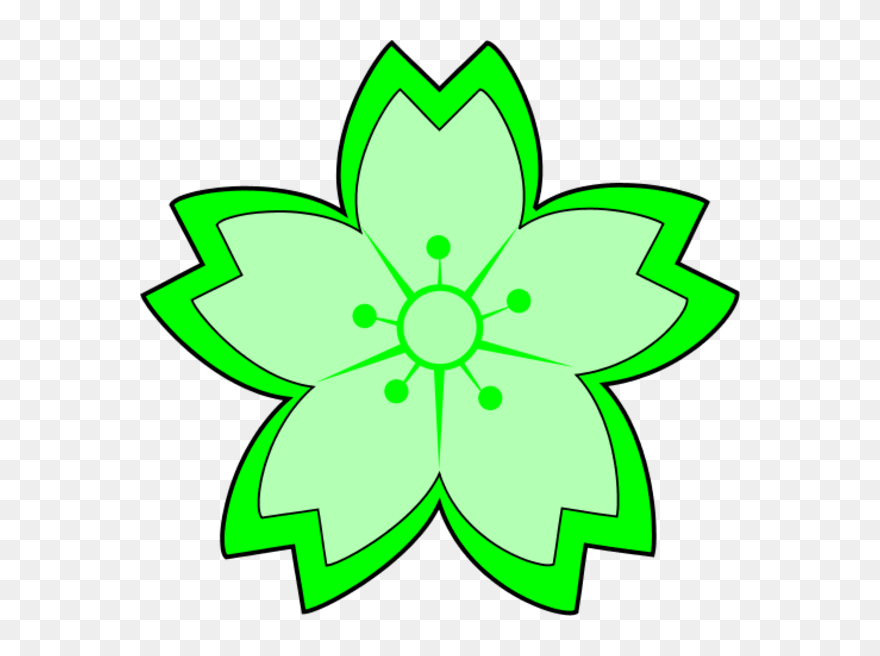 Tulip Clipart Outline - Sakura Flower Clipart - Png Download