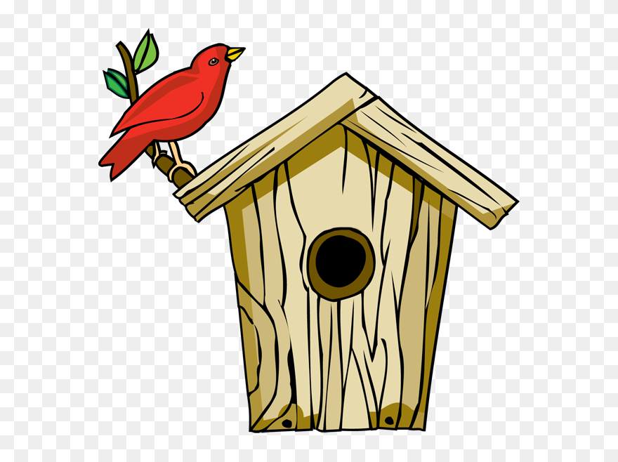 Free Clip Art Bird House - Png Download