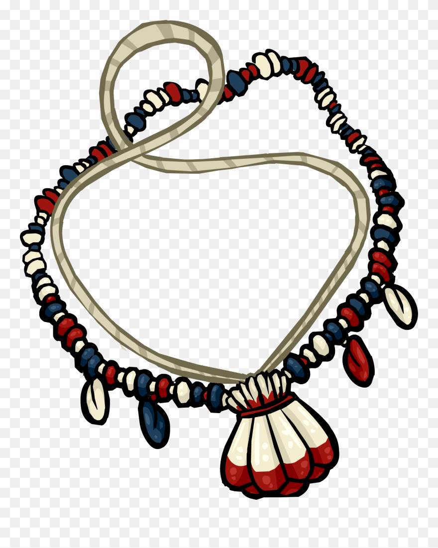 Necklace Club Penguin Shell Jewelry Seashell Jewellery - Club Penguin Shell Necklace Clipart