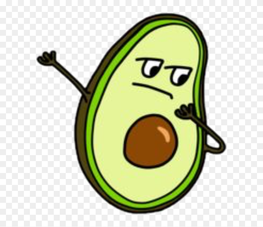 Cute Clipart Avocado, Cute Avocado Transparent Free - Transparent Transparent Background Avocado Clip Art - Png Download