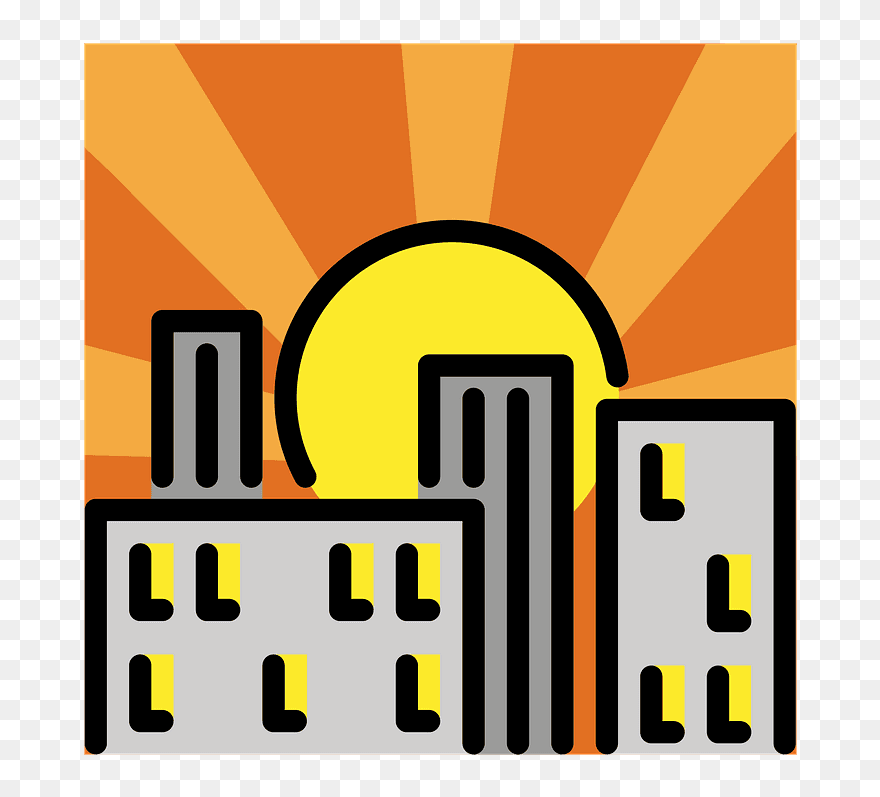 Sunset Emoji Clipart - Scalable Vector Graphics - Png Download