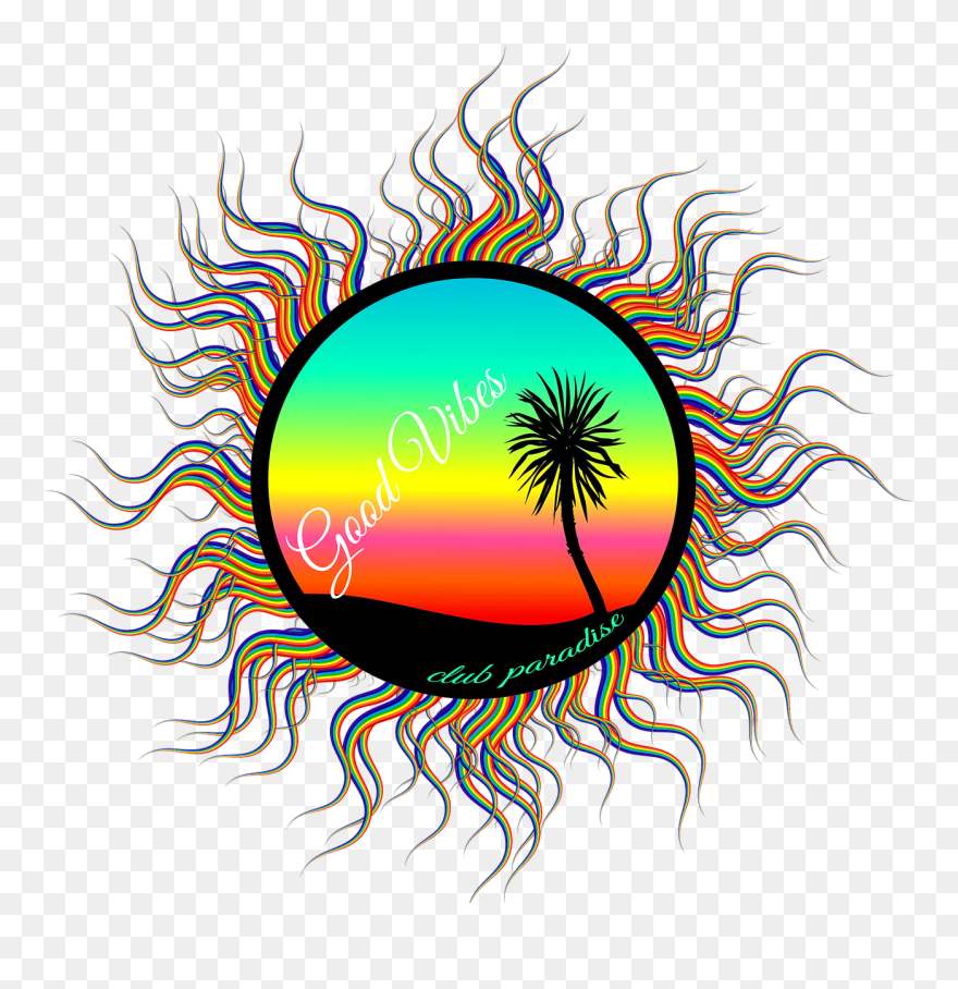Png Palm Tree In A Circle Clipart