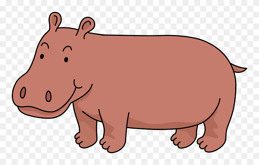 Hippopotamus Animal Clipart - Hippopotamus Sign Fuck You Cartoon Design - Png Download