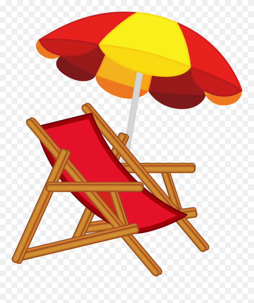 Eames Lounge Chair Beach Clip Art - Beach Chair Clipart - Png Download