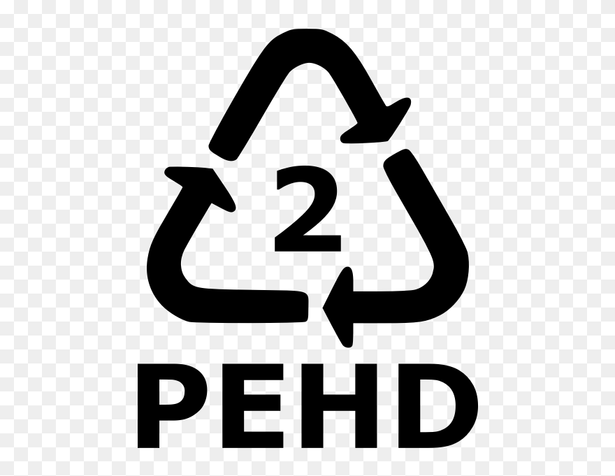 Recyclable High-density Polyethylene Sign Vector Clip - High-density Polyethylene - Png Download
