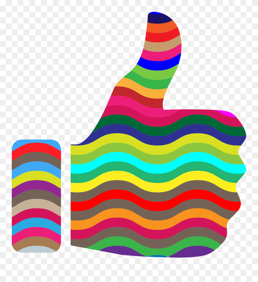 Prismatic Thumbs Up Clip Arts - Rainbow Thumbs Up Png Transparent Png