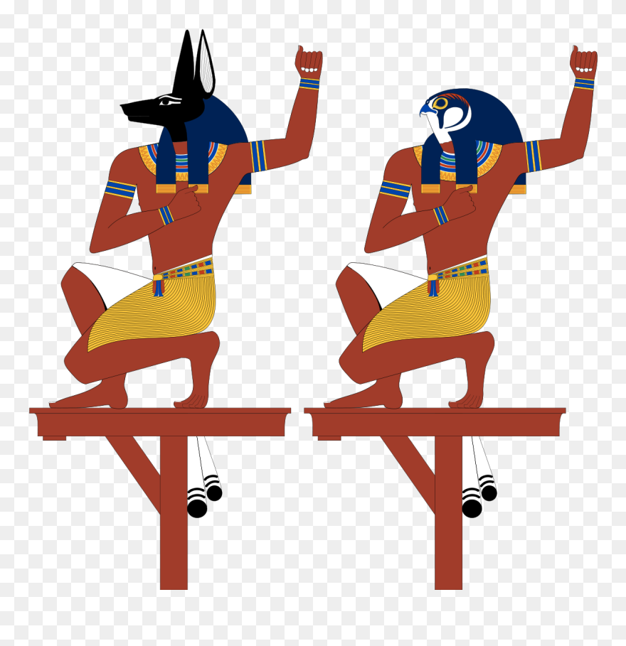 Sledding Drawing Egyptian - Egyptian Gods Clipart