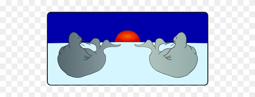 Seals In The Sunset - Bocce Clipart
