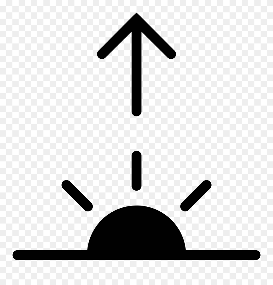 It"s A Sun Peaking Halfway Up Over The Horizon - Sun Rise Icon Clipart