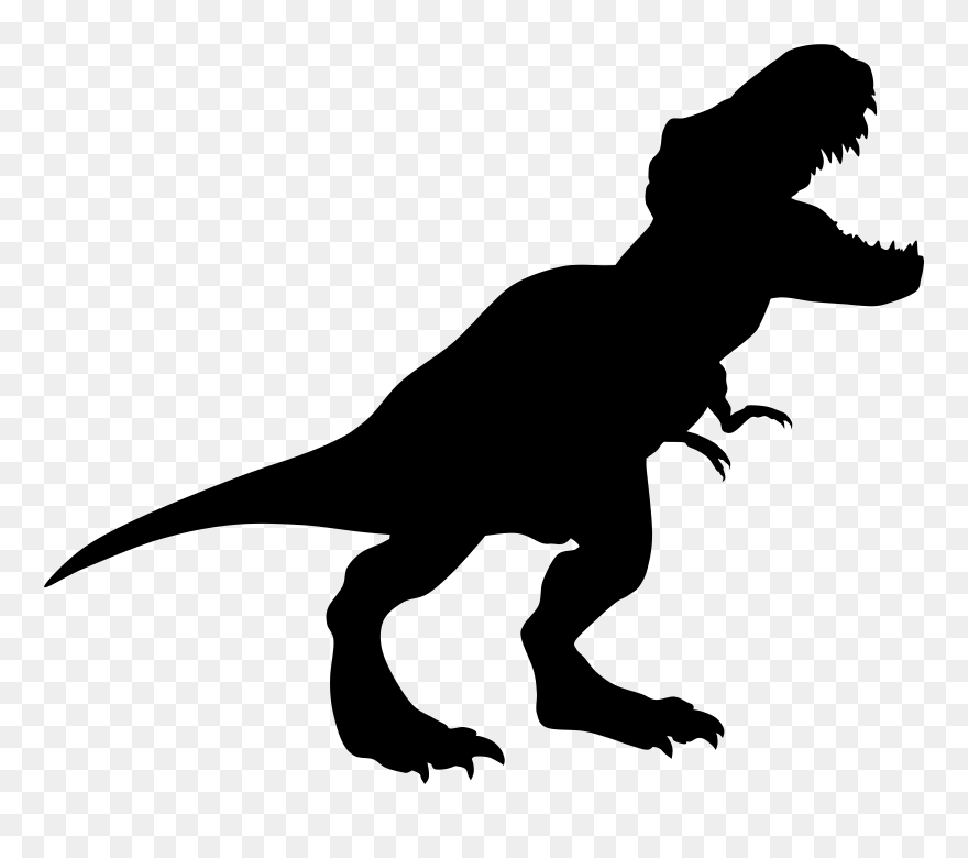 Dinosaur Black Clipart - Png Download