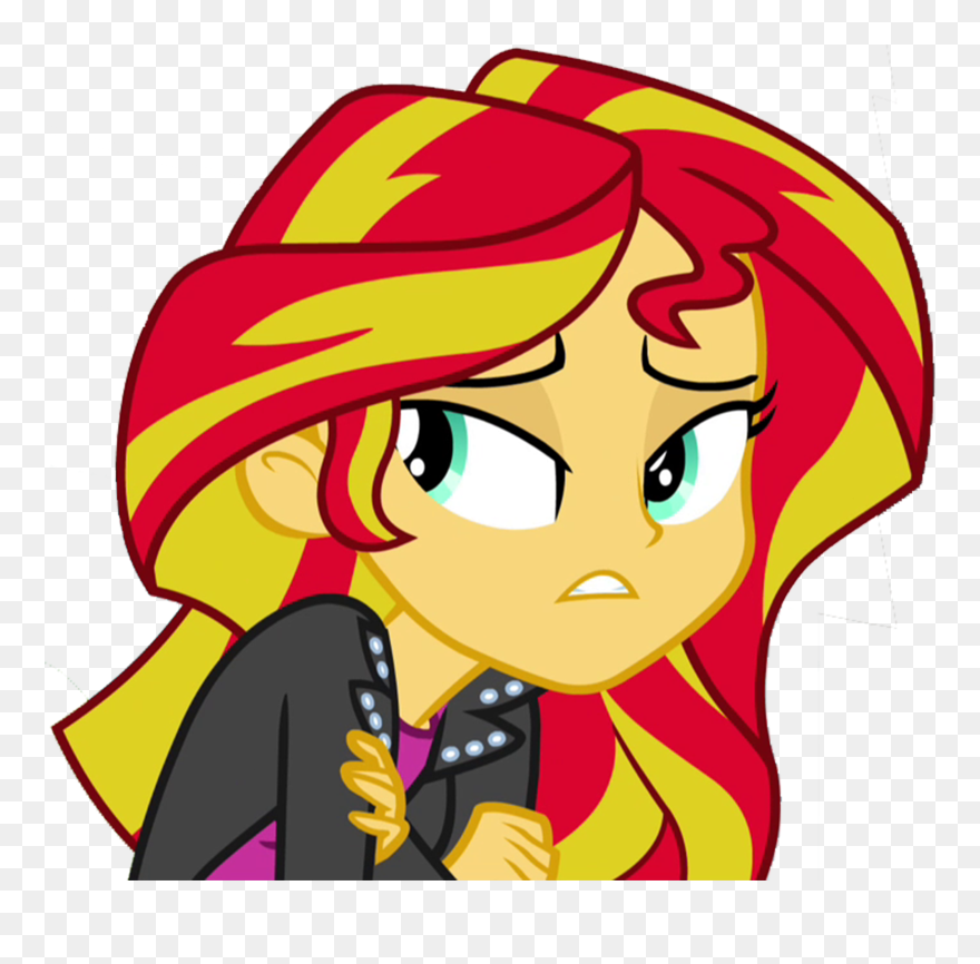 Sad Emoji Clipart Single - Equestria Girls Sunset Shimmer - Png Download