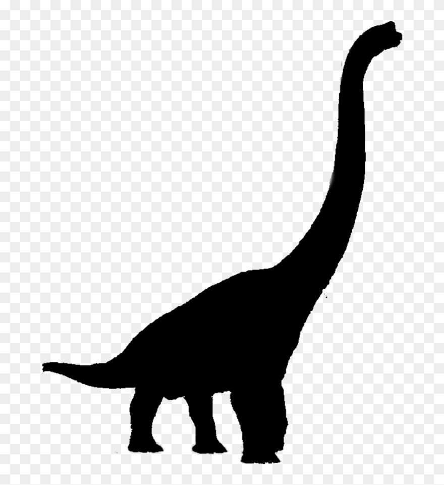 Brachiosaurus Silhouette Clipart Clipart Black And - Jurassic Park Dinosaur Brachiosaurus - Png Download