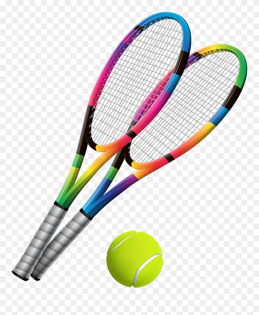 Transparent Tennis Ball Clipart - Tennis Racket And Ball Png