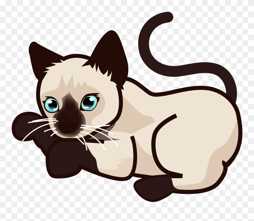 Peo Siamese Kitten - Siamese Cat Clipart - Png Download