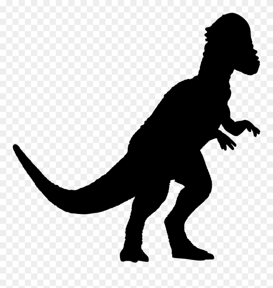 Tyrannosaurus Clip Art Silhouette - Clip Art - Png Download