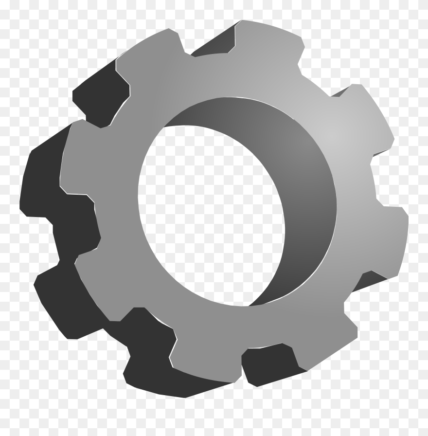 Gears Clipart Transparent - 3d Gear Clipart - Png Download
