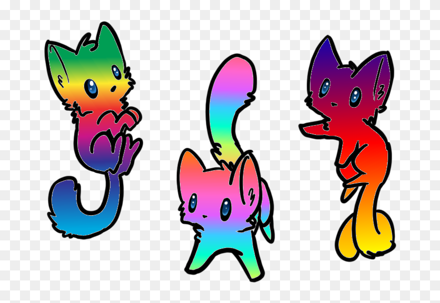 Kitten Clipart Rainbow - Fireheart And Graystripe And Ravenpaw - Png Download