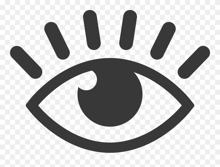 Hand Painted Big Eye Material Map Png Download - Transparent Background Eye Icon Clipart