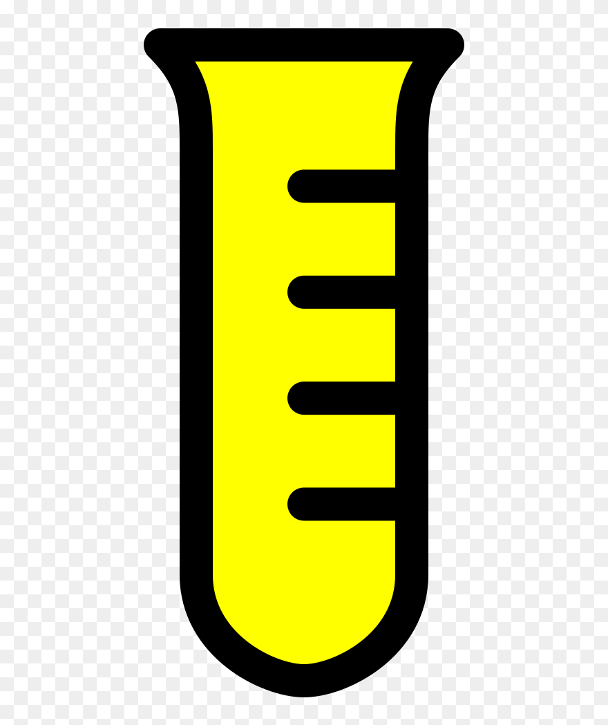 Test Tube -yellow Svg Clip Arts - Png Download