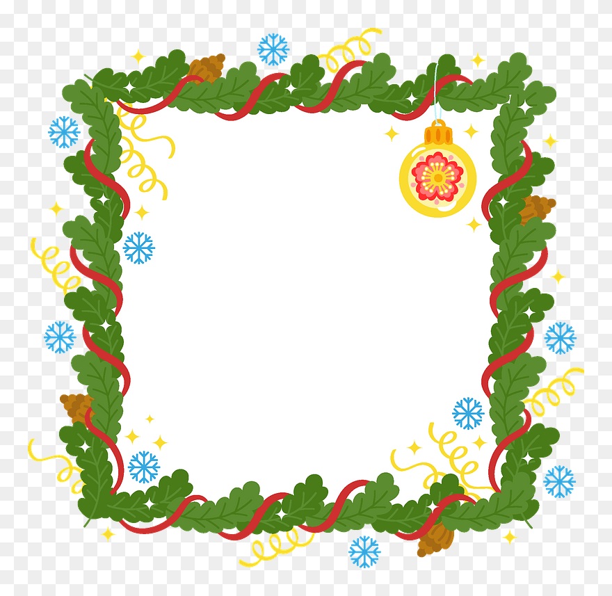 Christmas Frame Clipart - Picture Frame - Png Download